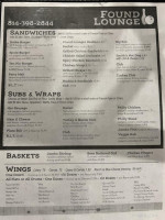 Found Lounge menu