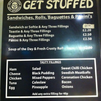 Get Stuffed menu