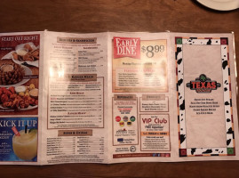 Texas Roadhouse menu