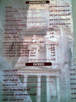 Sam's Gyros menu