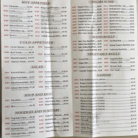 Ryu Sushi Bistro menu