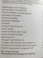 Konditorei Widmann menu