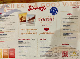 Simmzy's Huntington Beach menu