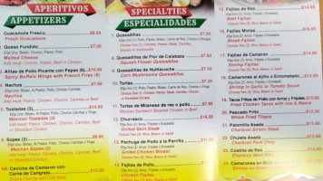 Tacos Locos menu