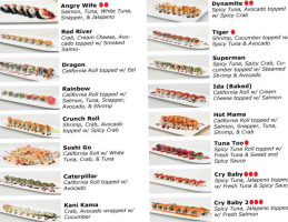 Sushi Go menu