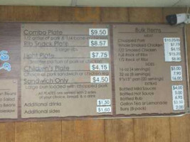 Bucky's -b-q menu