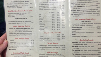 Parkview Grocery Deli menu