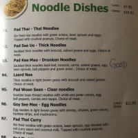 Thai Delight menu