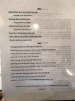 The Wild Cow menu