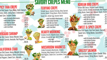 The Crepe Escape menu