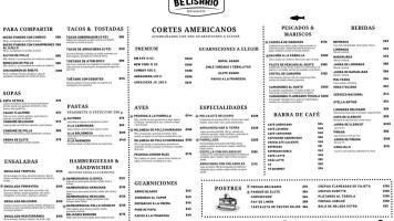 Belisario menu