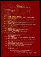 Thai Ruby menu