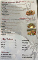 Vanda Thai menu