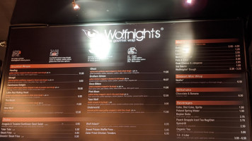 Wolfnights -the Gourmet Wrap menu