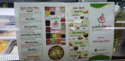 Wata Berry menu