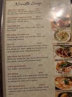 Bua Thai menu