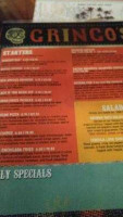 Gringos Cantina menu