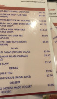 Buuz Thai Eatery menu