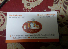 KISHMISH menu