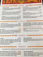 La Parrilla Mexican Grill menu