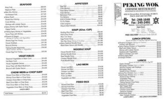 Peking Wok menu