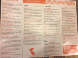 El Incomparable Peruvian Cuisine menu