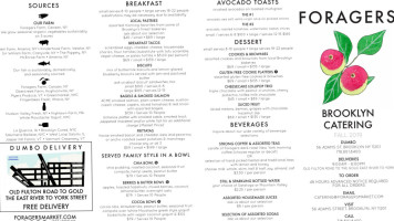 Foragers Table menu