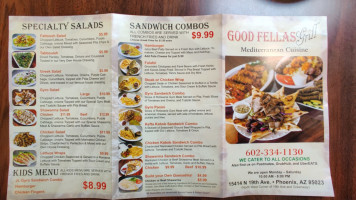 Good Fellas Grill menu