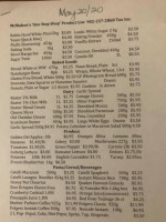 Mcmahons menu