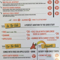 Earth Burger menu