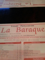 La Baraque menu