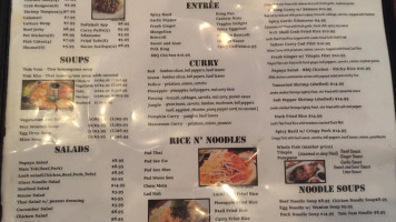 Lucki Thai menu