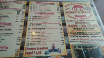 Portsaid Herkenbosch menu