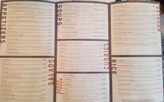 Jarin Thai Cuisine menu