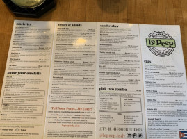 Le Peep Downtown Indy menu