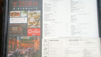 La Storia menu