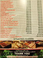 Vidali's Pizza menu