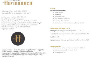 Havmannen menu