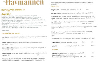 Havmannen menu