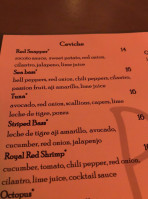 Puro Ceviche menu