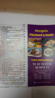 Storgata Take Away menu