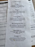 Paradox Cafe menu