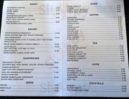 Silver Whistle Cafe menu