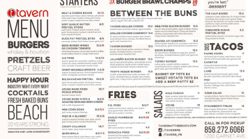 Tavern At The Beach menu