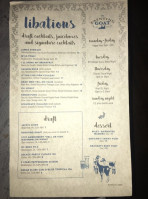 The Fainting Goat menu