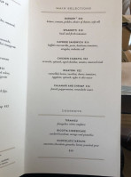 Terrazza menu