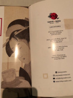 Tokyo Wako Ontario menu