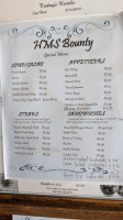 HMS Bounty menu