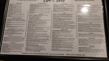 Coupa Cafe menu