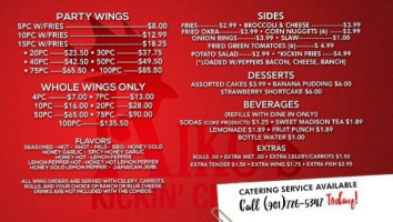 Riko's Kickin Chickin menu